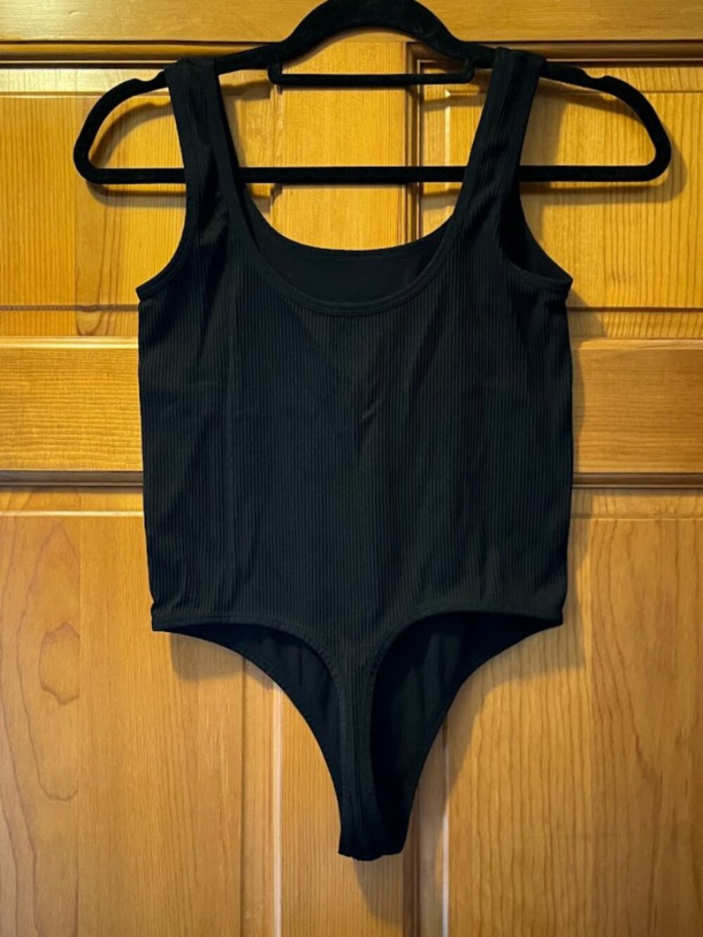 Colsie Black Ribbed Bodysuit - Picture 2 of 5
